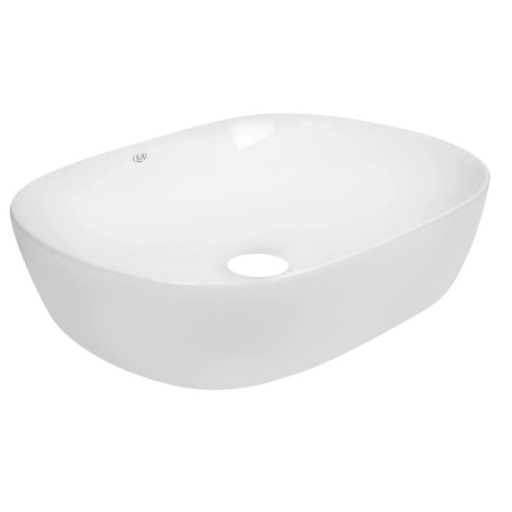 Комплект Qtap Aquarius: Раковина накладная прямоугольная 470x380x120 мм White + Донный клапан PU02 (QT21112185WN47295)