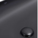 Комплект Qtap Robin: Раковина накладная прямоугольная 600x390x150 мм Matt Black + Донный клапан PU03 (QT132143PMBMBN47296)