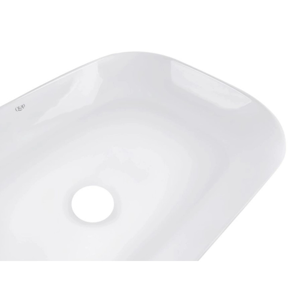 Комплект Qtap Robin: Раковина накладная прямоугольная 600x390x150 мм White + Донный клапан PU02 (QT13112143PWN47297)