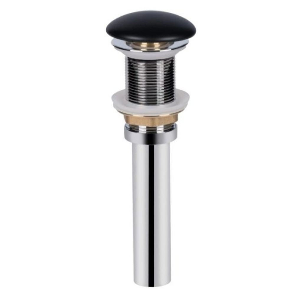 Комплект Qtap Tern: Раковина накладная прямоугольная 480х370х135 мм Matt Black + Донный клапан PU03 (QT172074MBMBN47300)