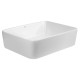 Комплект Qtap Tern: Раковина накладна прямокутна 480х370х135 мм White + Донний клапан PU02 (QT17112074WN47301)