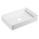Комплект Qtap Tern: Раковина накладна прямокутна 600x400x110 мм WHITE + Донний клапан PU02 (QT17112174WN47303)