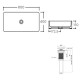 Комплект Qtap Tern: Раковина накладна прямокутна 600x400x110 мм WHITE + Донний клапан PU02 (QT17112174WN47303)