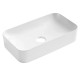 Комплект Qtap Tern: Раковина накладна прямокутна 610x350x135 мм WHITE + Донний клапан PU02 (QT17112270WN47304)