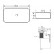 Комплект Qtap Tern: Раковина накладна прямокутна 610x350x135 мм WHITE + Донний клапан PU02 (QT17112270WN47304)