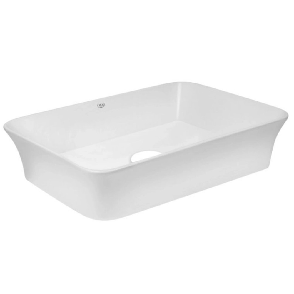 Комплект Qtap Virgo: Раковина накладна прямокутна 490х350х110 мм White + Донний клапан PU02 (QT18112261WN47305)