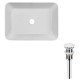 Комплект Qtap Virgo: Раковина накладна прямокутна 490х350х110 мм White + Донний клапан PU02 (QT18112261WN47305)