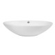 Комплект Qtap Dove: Раковина накладная овальная 635x420x150 мм White + Донный клапан PU02O (QT06113077WN47309)