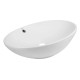 Комплект Qtap Dove: Раковина накладная овальная 635x420x150 мм White + Донный клапан PU02O (QT06113077WN47309)