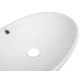 Комплект Qtap Dove: Раковина накладная овальная 635x420x150 мм White + Донный клапан PU02O (QT06113077WN47309)