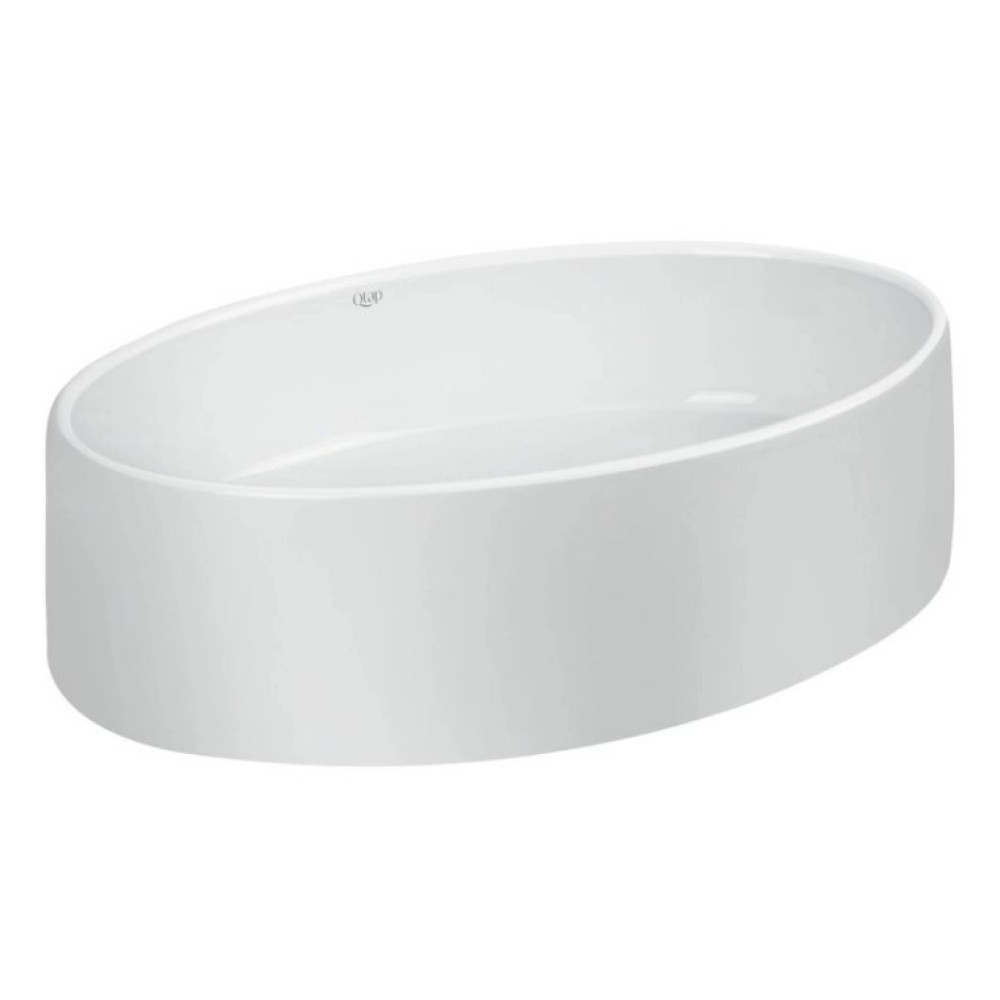 Комплект Qtap Kolibri: Раковина накладная овальная 500x360x140 мм White + Донный клапан PU02 (QT10113054WN47311)