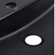 Комплект Qtap Scorpio: Раковина накладная овальная 500x380x120 мм Matt Black + Донный клапан PU03 (QT142202MBMBN47312)