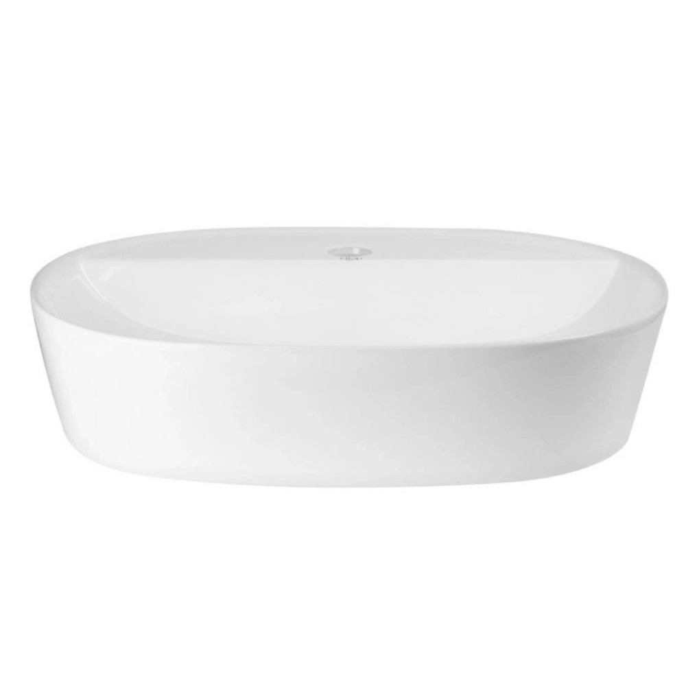 Комплект Qtap Scorpio: Раковина накладная овальная 500x380x120 мм White + Донный клапан PU02 (QT14112202WN47313)