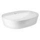 Комплект Qtap Scorpio: Раковина накладная овальная 500x380x120 мм White + Донный клапан PU02 (QT14112202WN47313)