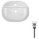 Комплект Qtap Scorpio: Раковина накладная овальная 500x380x120 мм White + Донный клапан PU02 (QT14112202WN47313)