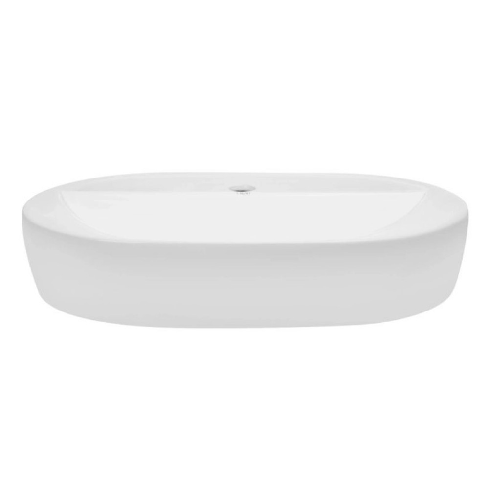Комплект Qtap Scorpio: Раковина накладная овальная 600х400х120 мм White + Донный клапан PU02 (QT14112203WN47315)