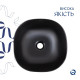Раковина накладная Qtap Kolibri 400х400х140 Matt Black с донным клапаном QT10112144MBMBN47316