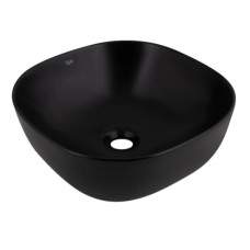 Раковина накладная Qtap Kolibri 400х400х140 Matt Black с донным клапаном QT10112144MBMBN47316