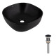 Раковина накладная Qtap Kolibri 400х400х140 Matt Black с донным клапаном QT10112144MBMBN47316