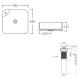 Комплект Qtap Stork: Раковина накладная квадратная 430x430x125 мм White + Донный клапан PU02 (QT15112194WN47318)