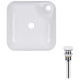 Комплект Qtap Stork: Раковина накладная квадратная 430x430x125 мм White + Донный клапан PU02 (QT15112194WN47318)