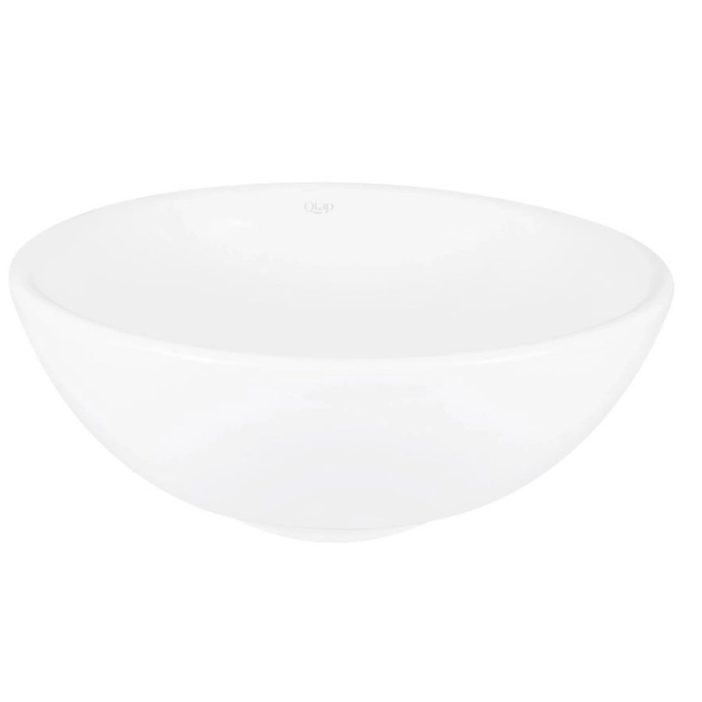 Комплект Qtap Owl: Раковина накладная круглая 400х400х155 мм White + Донный клапан PU02 (QT1911K53WN47319)