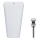 Комплект Qtap Tern: Раковина напольная моноблок 440х380х830 мм White + Донный клапан PU02O (QT1711G302WN47320)