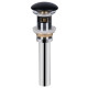 Комплект Qtap Nando LT: Раковина подвесная прямоугольная 500х420х130 мм Matt Black + Донный клапан PU03O (QT12112173SMBMBN47322)