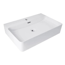Раковина подвесная Qtap Nando LT 610х420х140 White с донным клапаном QT12112173WN47326