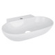 Комплект Qtap Cardinal: Раковина подвесная/накладная овальная 565х400х130 мм White + Донный клапан PU02 (QT0411K177WN47330)