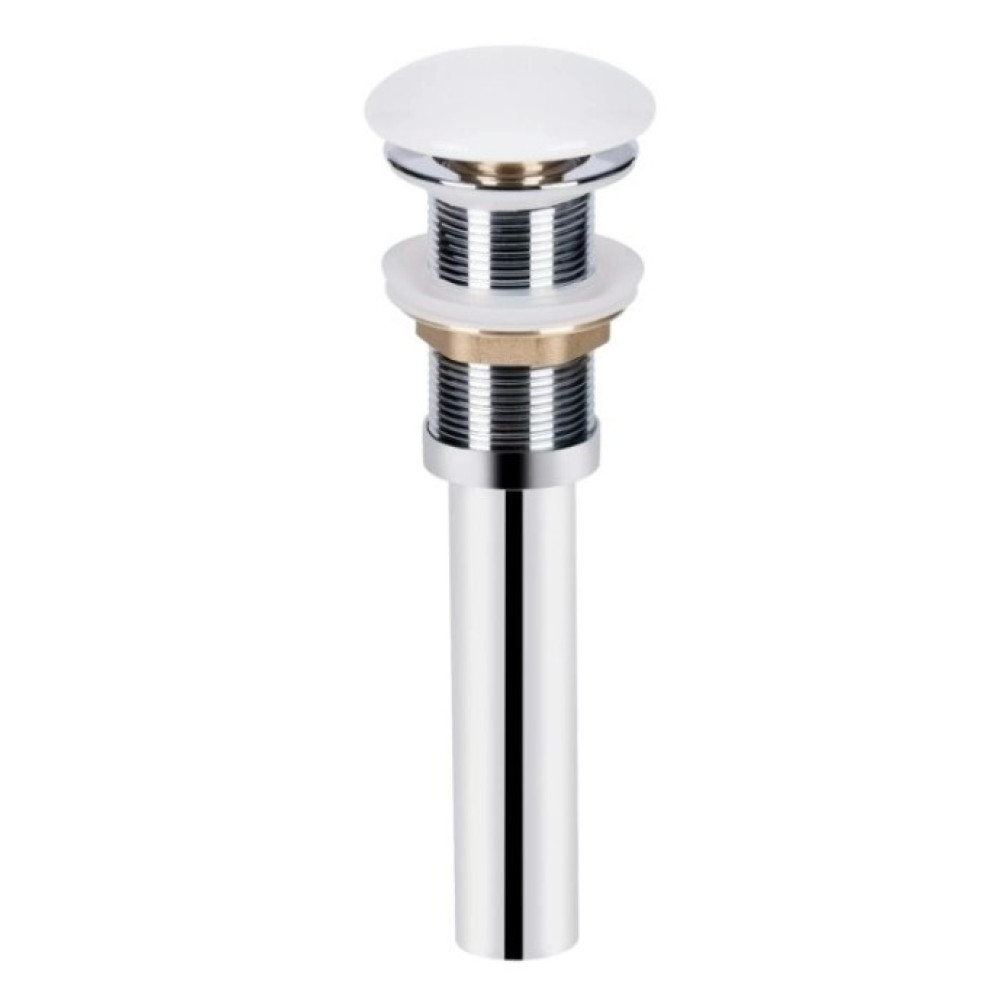 Комплект Qtap Cardinal: Раковина подвесная/накладная овальная 565х400х130 мм White + Донный клапан PU02 (QT0411K177WN47330)