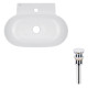 Комплект Qtap Cardinal: Раковина подвесная/накладная овальная 565х400х130 мм White + Донный клапан PU02 (QT0411K177WN47330)