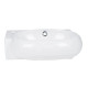 Комплект Qtap Leo: Раковина подвесная овальная левая 430x285x160 мм White + Донный клапан PU02O (QT11115011LWN47332)