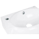 Комплект Qtap Leo: Раковина подвесная овальная левая 430x285x160 мм White + Донный клапан PU02O (QT11115011LWN47332)