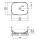 Раковина Qtap Cardinal 500х380х140 мм, White, овальная, без донного клапана QT04116302W