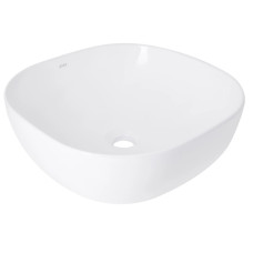 Раковина Qtap Kolibri 400х400х140 мм, White, квадратная, без донного клапана QT10116303W