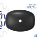 Раковина накладна Qtap Robin Anthracite, прямокутна, з донним клапаном QT04116302AN