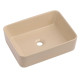 Раковина накладная Qtap Tern Beige, прямоугольная, с донным клапаном QT17116069SB