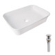 Раковина накладная Qtap Virgo N 560x380x130 White с донным клапаном QT18116308W48462