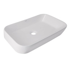 Раковина накладная Qtap Scorpio 550x390x120 White с донным клапаном QT14112243WN48463