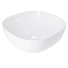Раковина накладная Qtap Kolibri 400x400x140 White с донным клапаном QT10116303W48466