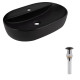 Раковина накладная Qtap Scorpio 600x400x120 Matt Black с донным клапаном QT142203MBMBN48469