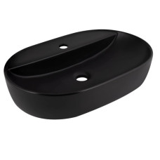 Раковина накладна Qtap Scorpio 600x400x120 Matt Black з донним клапаном QT142203MBMBN48469