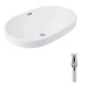 Раковина врезная Qtap Leo 610x405x185 White с донным клапаном QT11118014W48472