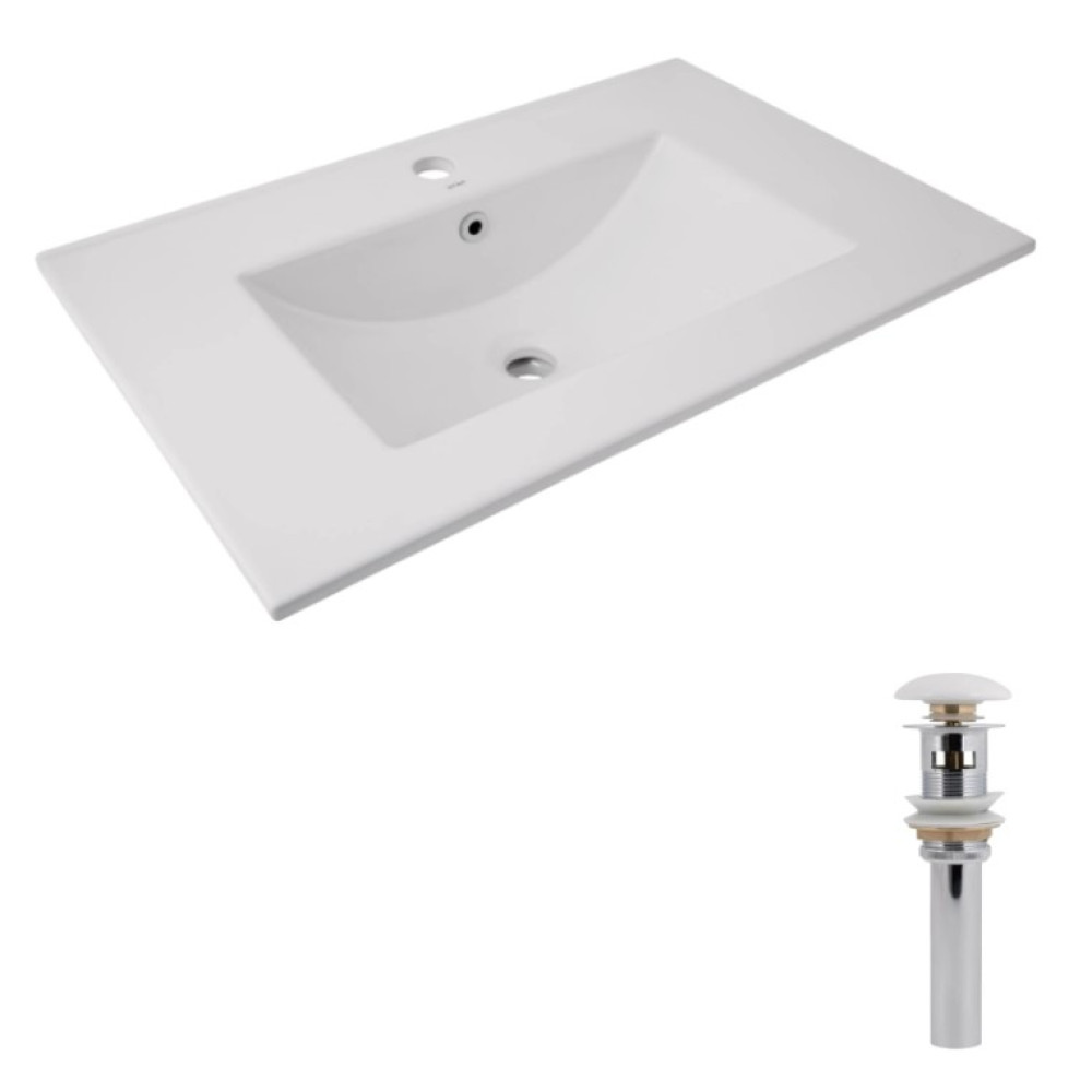Раковина врезная мебельная Qtap Albatross 720x460x180 White с донным клапаном QT01113070CW148474