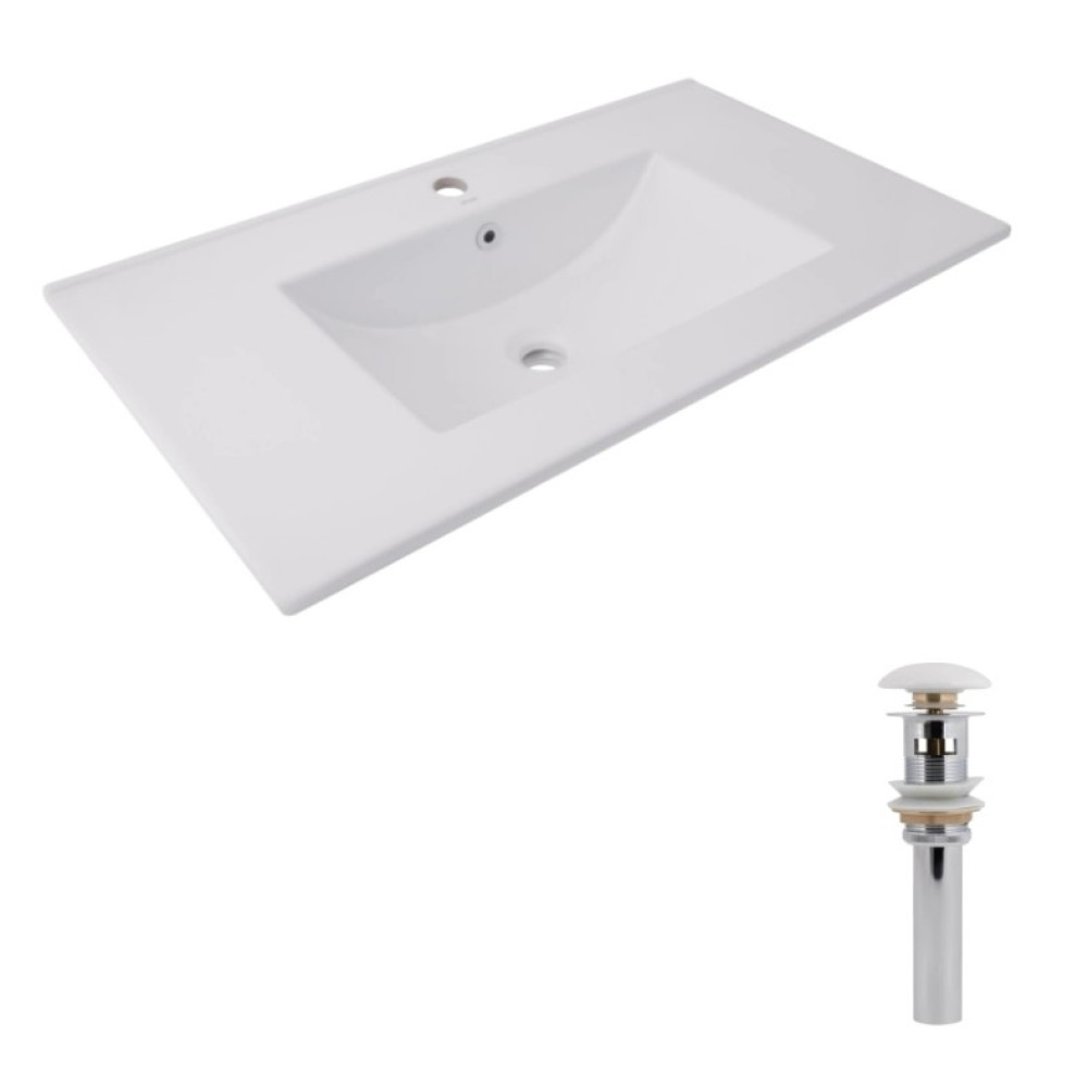 Раковина врезная мебельная Qtap Albatross 820x460x180 White с донным клапаном QT01113080CW148475