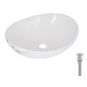 Раковина накладная Qtap Dove, Marble, овальная, с донным клапаном QTDOV188SB49785