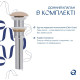 Раковина накладная Qtap Cardinal, Beige, прямоугольная, с донным клапаном QTCAR188SB49825
