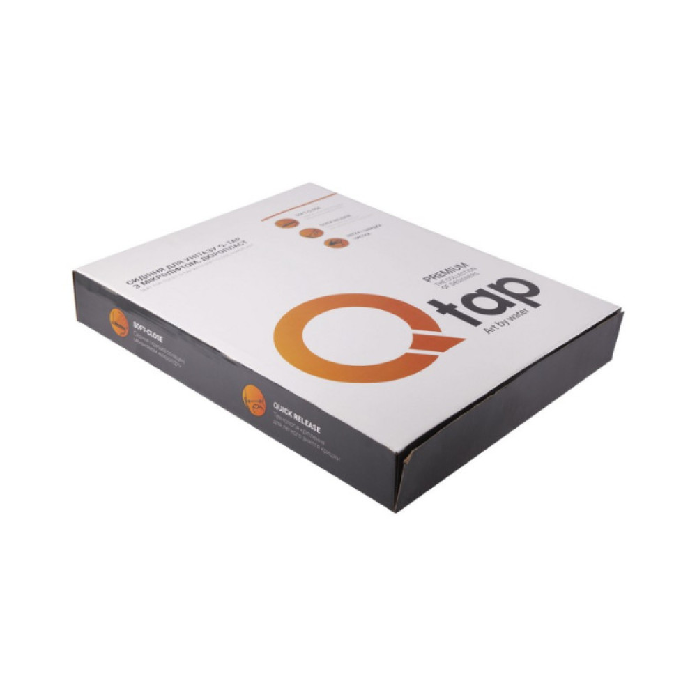 Сидіння для унітазу Qtap Cover з мікроліфтом Slim QT0599SC2170W