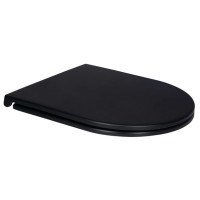 Сидения для унитаза Qtap Robin Matt Black с микролифтом Slim Duroplast, Quick Release QT99HY2411MB
